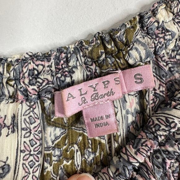 Calypso St. Barth Paisley Off the Shoulder Lightweight Dress - Picture 5 of 7